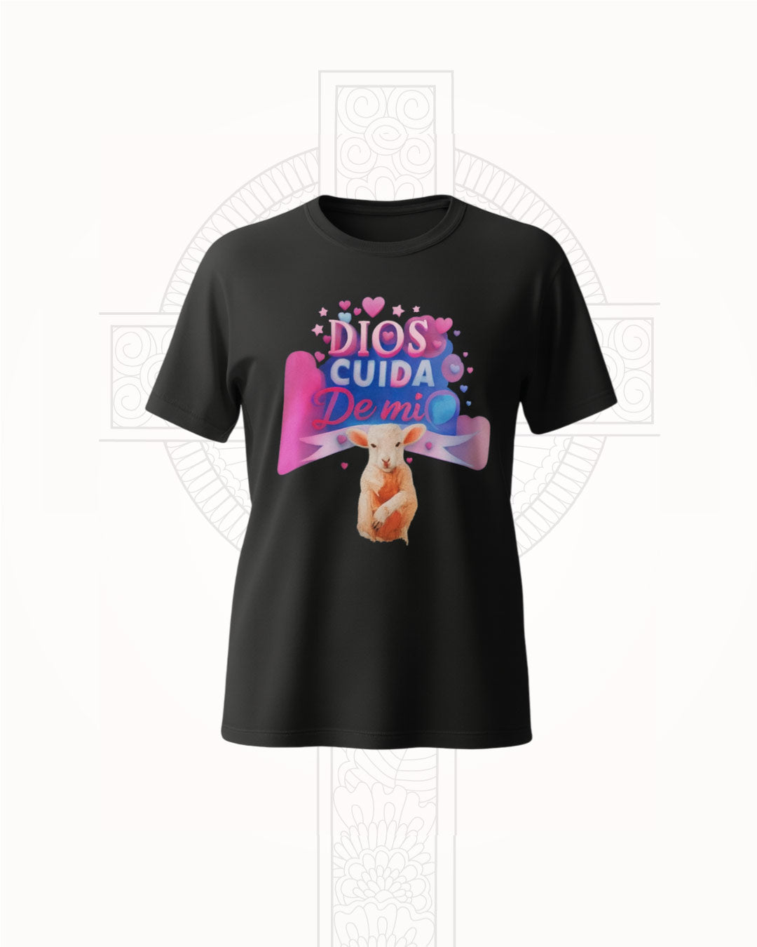 Camiseta Negra, Dios Cuida De Mi