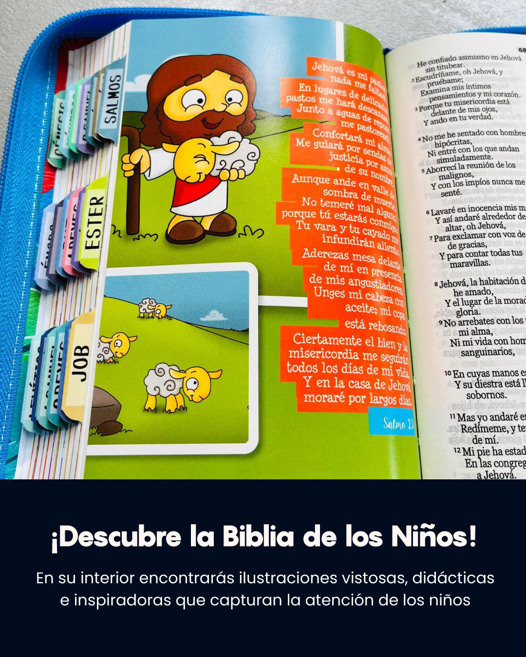 Biblia Reina Valera 1960 Mi Gran Viaje Azul Letra Grande 12 pts