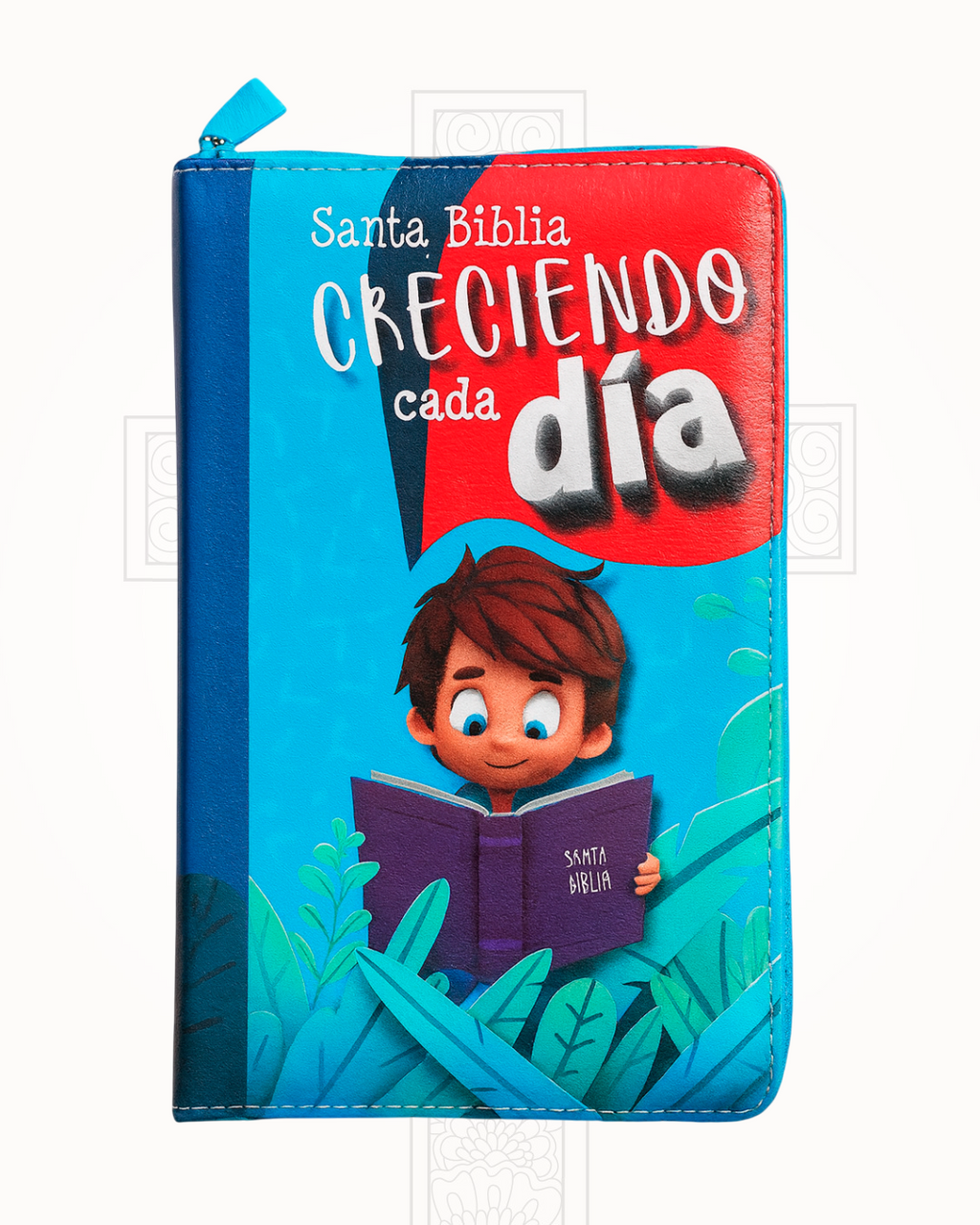 Biblia Reina Valera 1960 Creciendo Cada Día Azul Letra Grande 12 pts