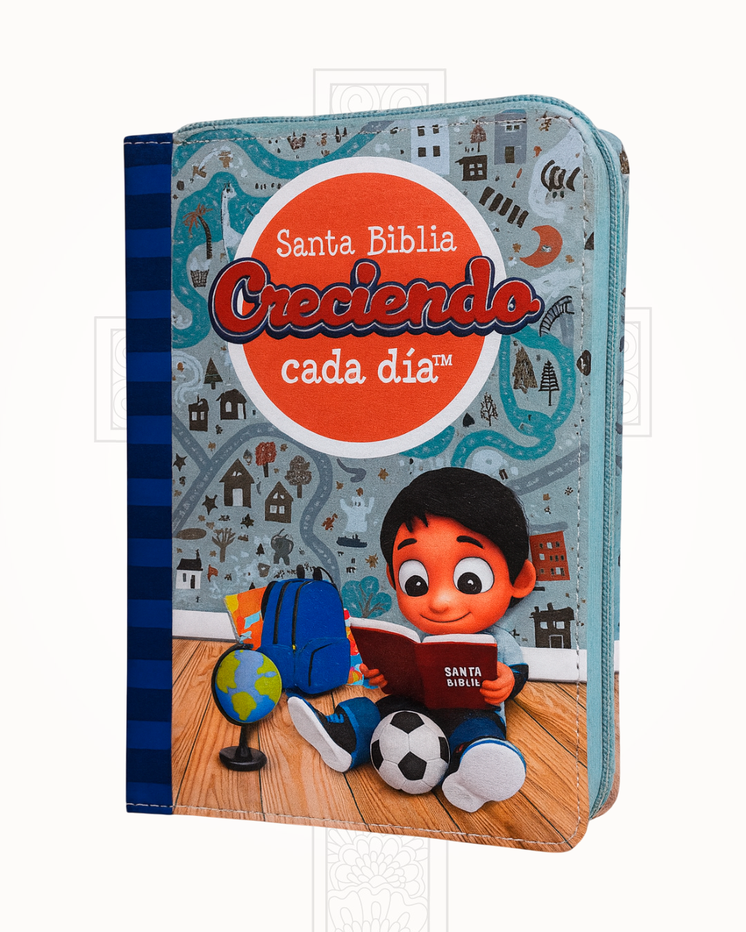 Biblia Reina Valera 1960 Azul y Gris Letra Grande 12 pts