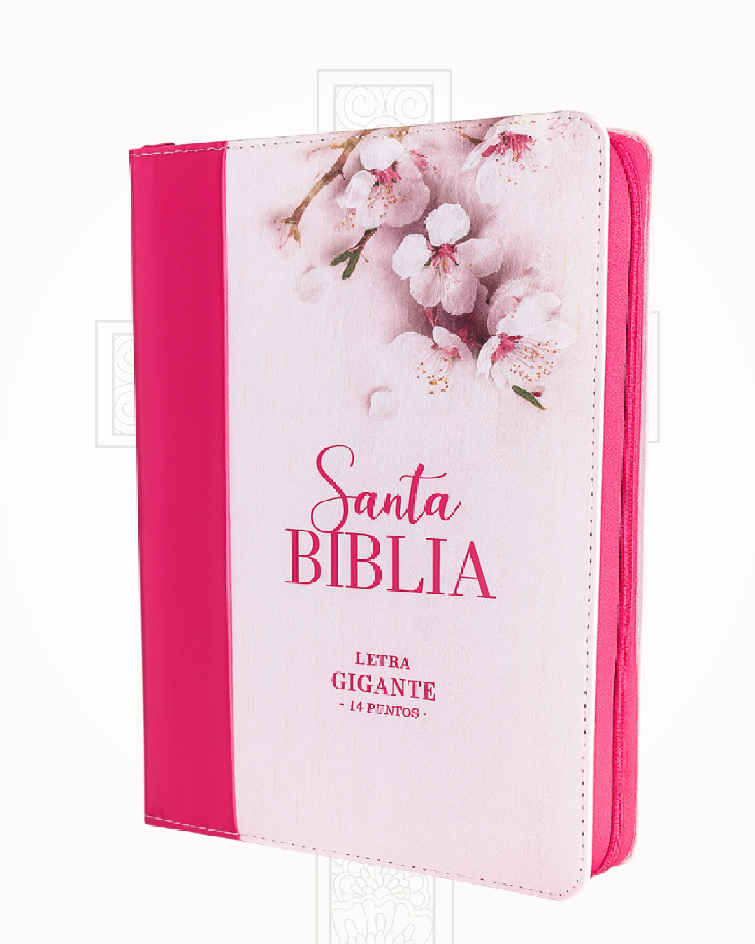 Biblia Reina Valera 1960 Fucsia Floral Mujer Virtuosa Letra Gigante 14 pts