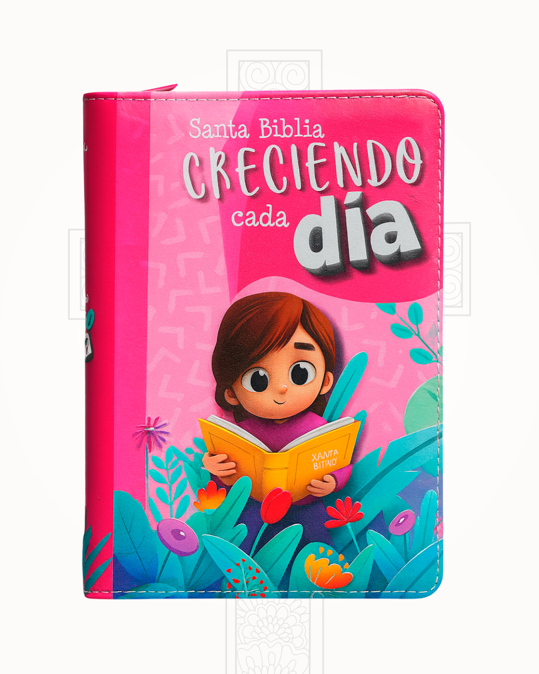 Biblia Reina Valera 1960 Creciendo Cada Día Rosa Letra Grande 12 pts