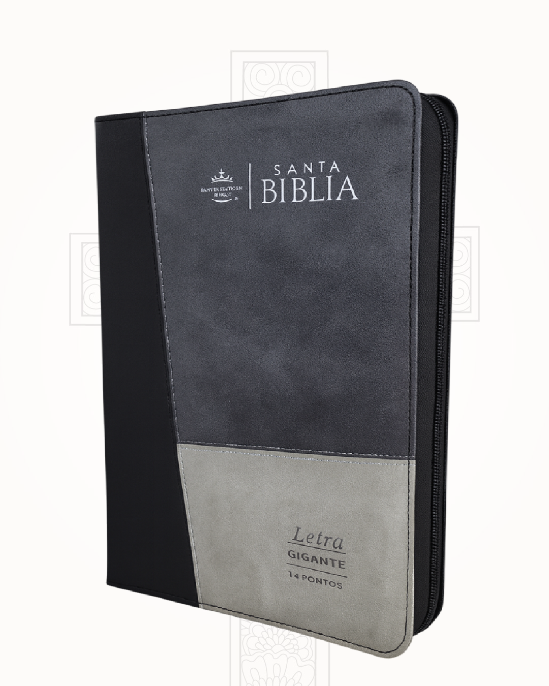 Biblia Reina Valera 1960 Duotono Gris y Negro Letra Gigante 14 pts