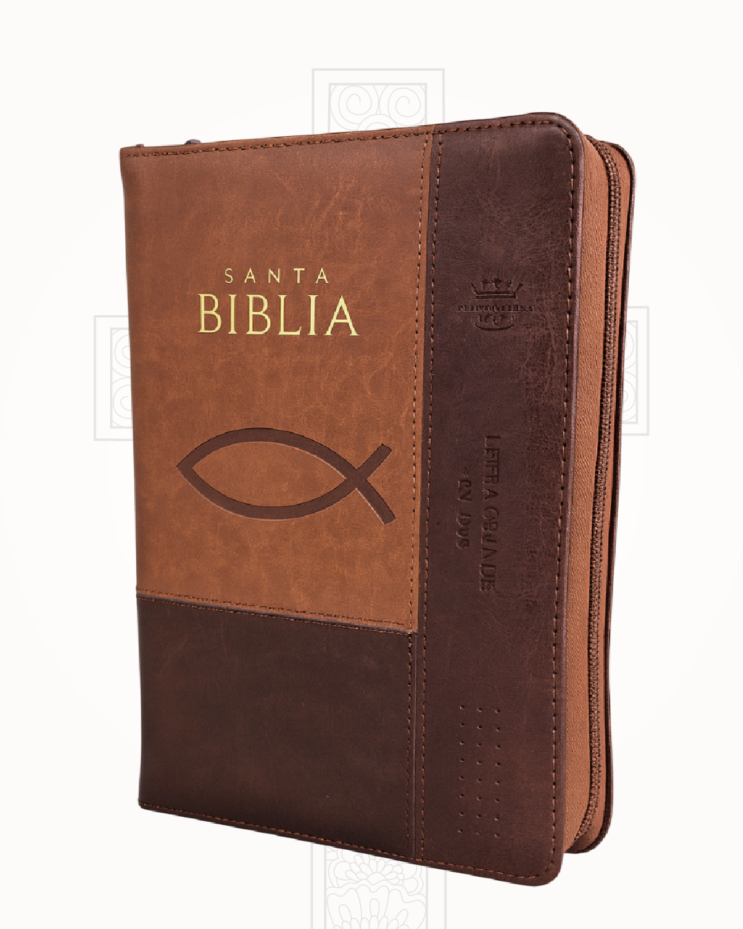 Biblia Reina Valera 1960 Café Ichtus Letra Grande 12 pts