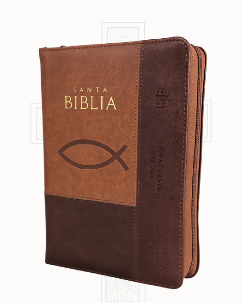 Biblia Reina Valera 1960 Café Ichtus Letra Grande 12 pts