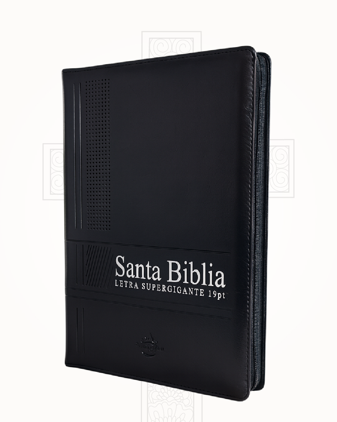 Biblia Reina Valera 1960 Piel Negra Letra Súper Gigante 19 pts
